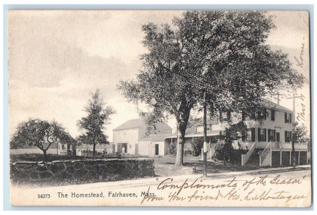 1906 The Homestead Fairhaven Massachusetts MA Antique Posted Postcard