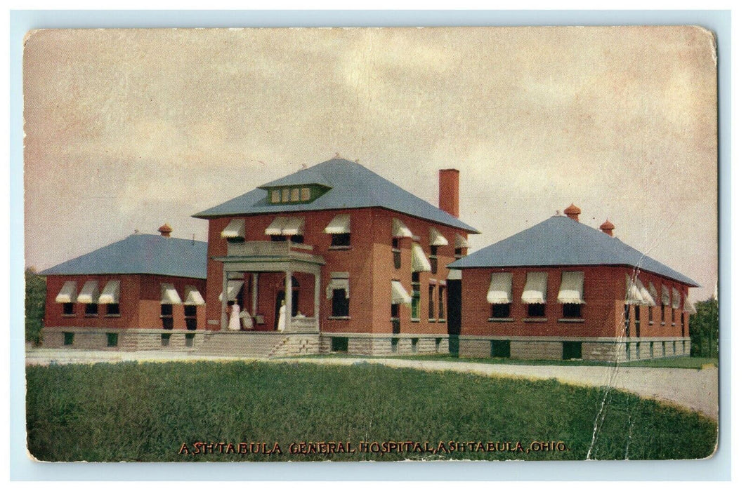 c1910 Ashtabula Ohio General Hospital Ashtabula OH Unposted Antique Postcard