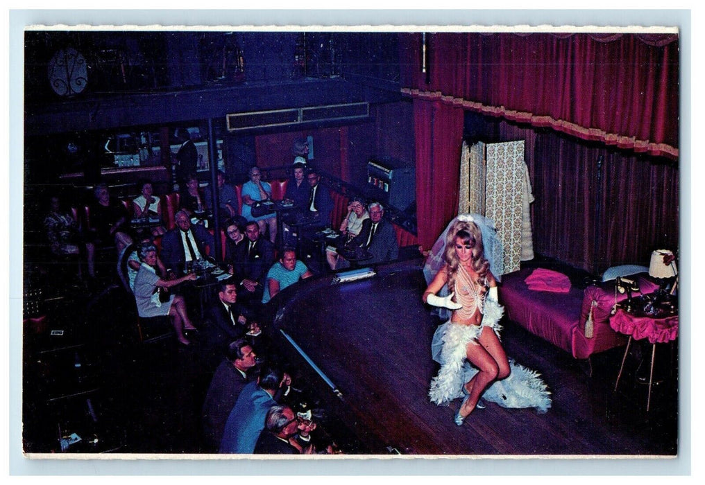 c1960's Sho - Bar Topless Girls Risque Bourbon Street New Orleans LA Postcard