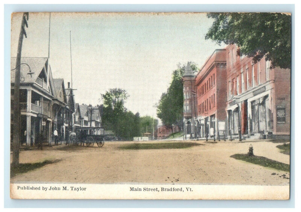 c1910 Main Street Bradford, Vermont VT Antique Unposted Postcard