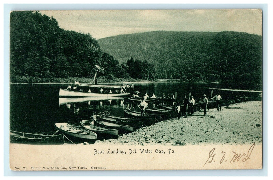 c1910 Boat Landing Delaware Water Gap Pennsylvania PA Antique Postcard