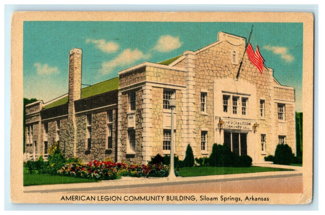1955 American Legion Community Building, Siloam Springs, Arkansas AR Postcard