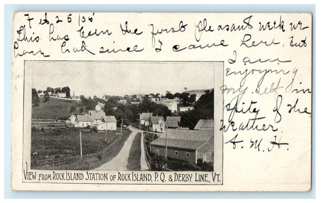 1905 Rock Island PQ & Derby Line, Quebec Canada CA Antique Postcard