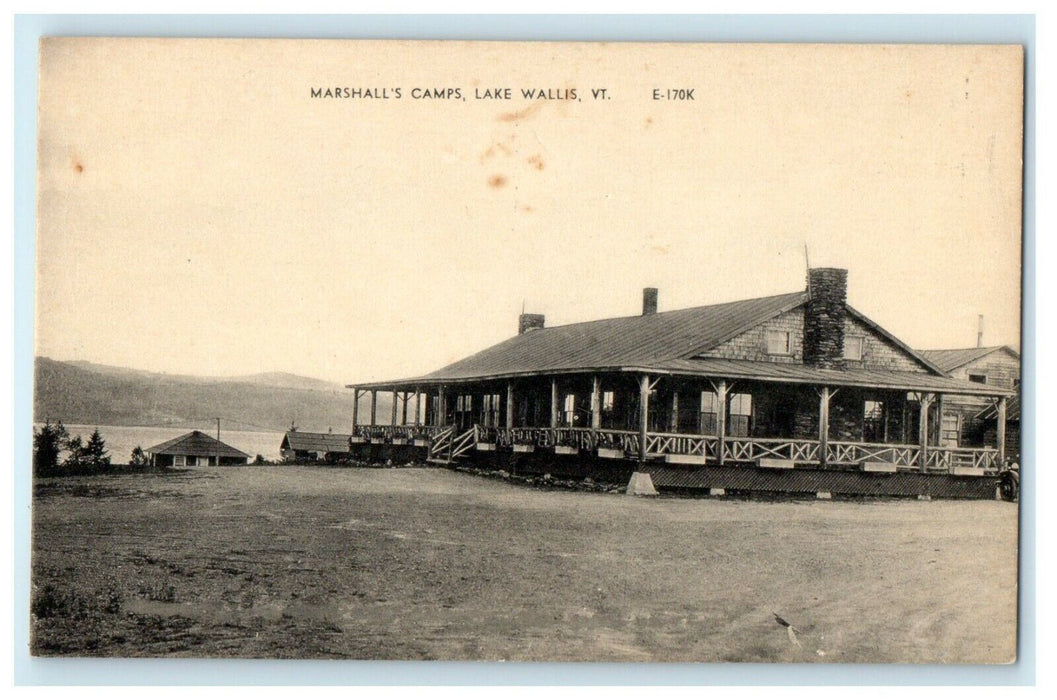 Marshall's Camps Lake Wallis Canaan Vermont VT Unposted Vintage Postcard