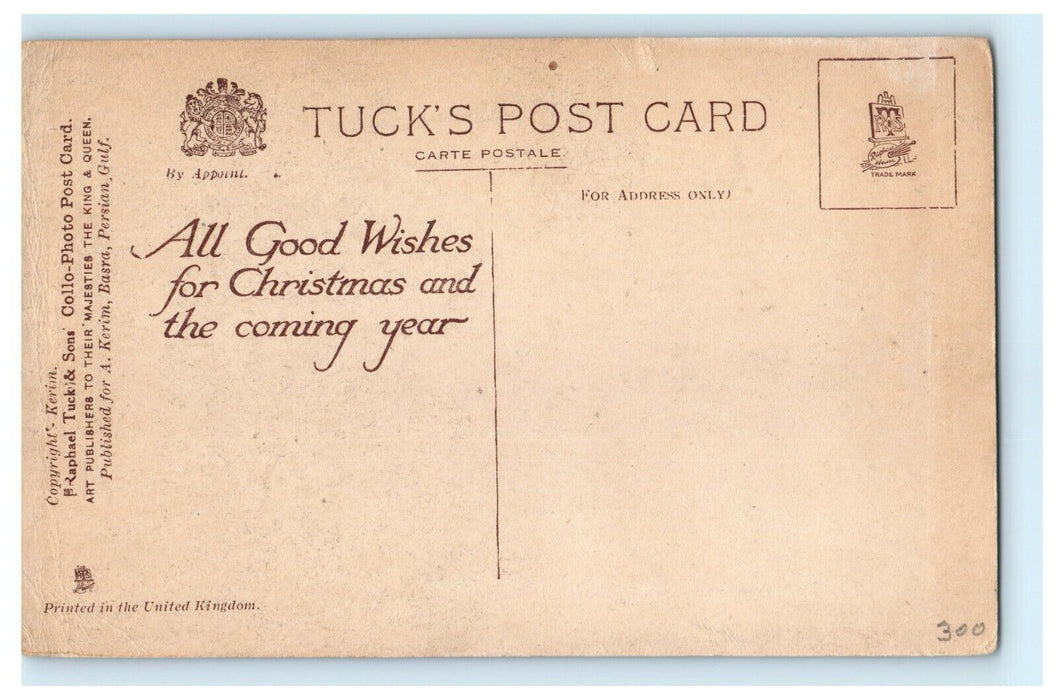 1939 A Picturesque View of Shatt El Arab, Christmas Message Iraq Tuck Postcard