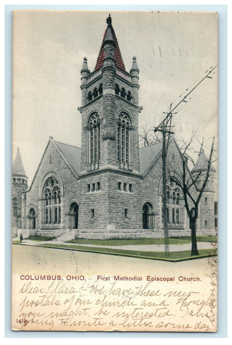 1907 First Methodist Episcopal Church, Columbus Ohio OH PCK Postcard