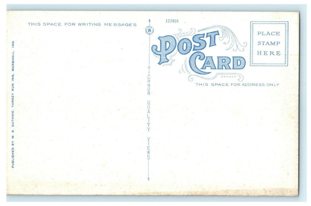 1938 Rock Along Trail 3, Turkey Run State Park, Marshall Indiana IN Postcard