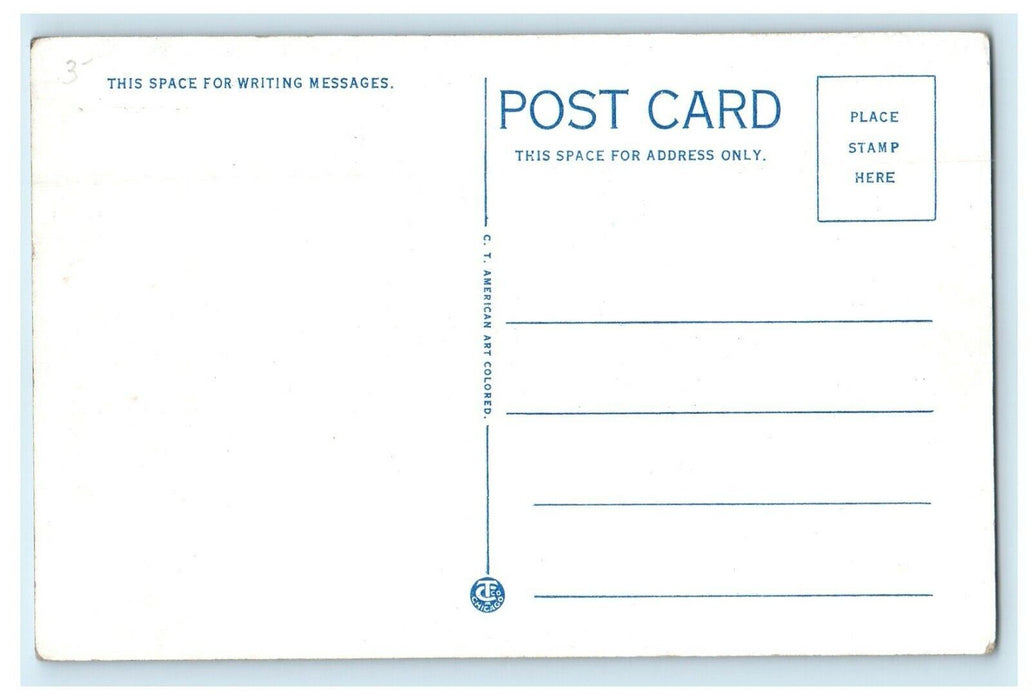 c1932 Boundary Line Between United States and Canada Vintage Postcard