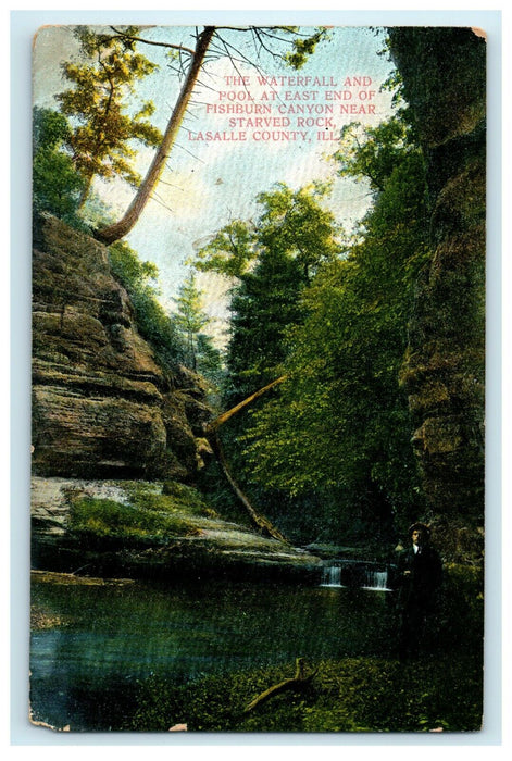 1912 East End of Fishburn Canyon La Salle Country Illinois IL Postcard