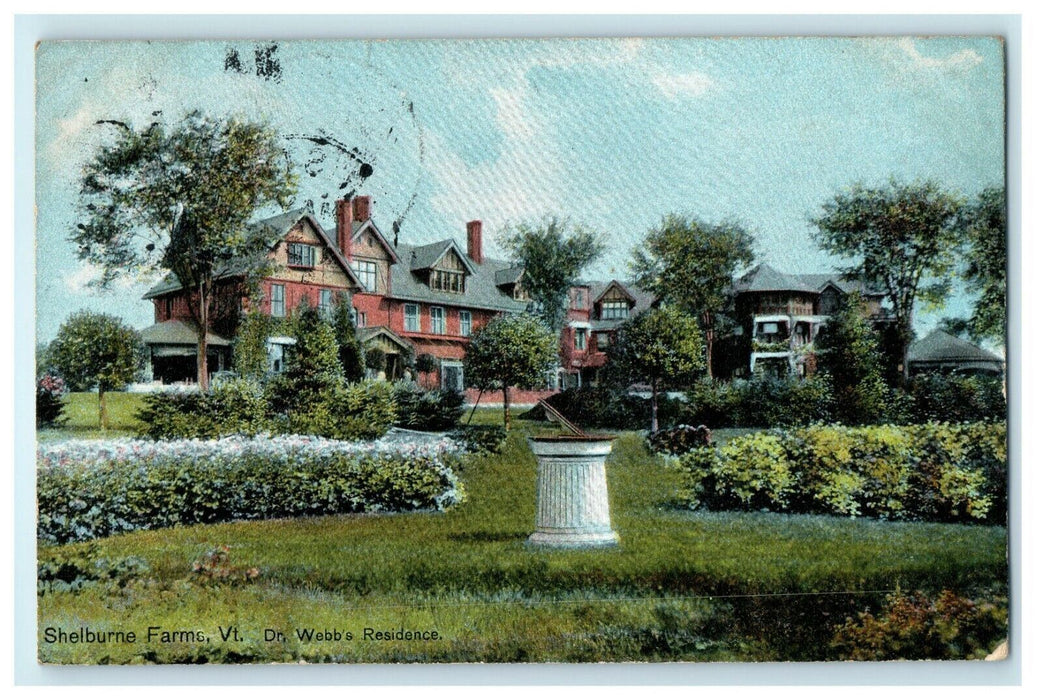 c1910 Dr. Webb's Residence Shelburne Farm Bristol Vermont VT Antique Postcard