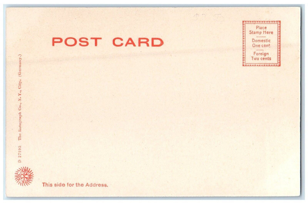c1905 Wells Co. Court House Bluffton Indiana IN Rotograph Antique Postcard