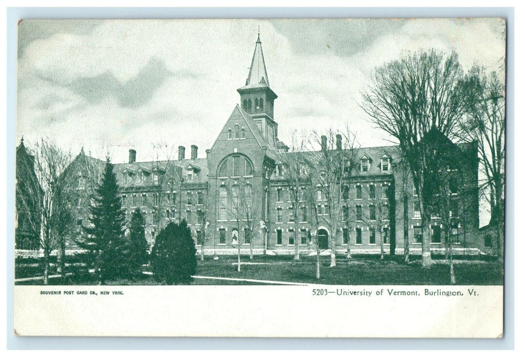 c1905 View of University of Vermont, Burlington, Vermont VT Antique Postcard