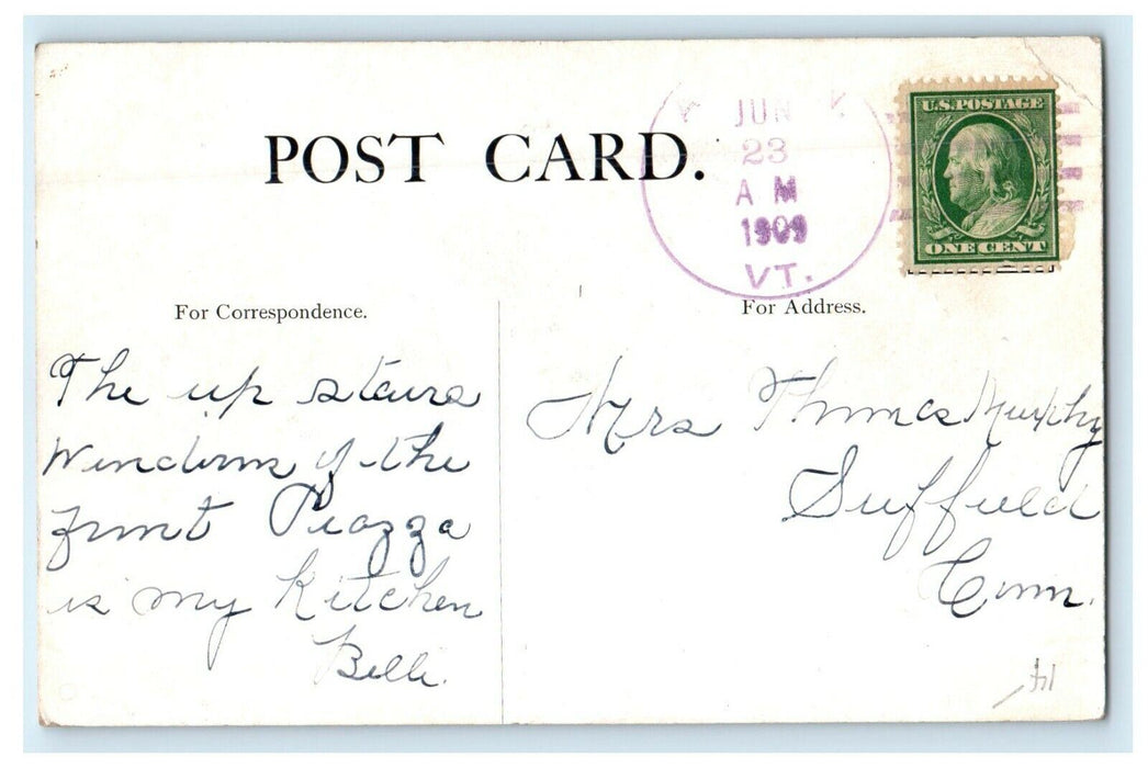 1909 Store and Post Office, Amsden Vermont VT Antique Posted Postcard