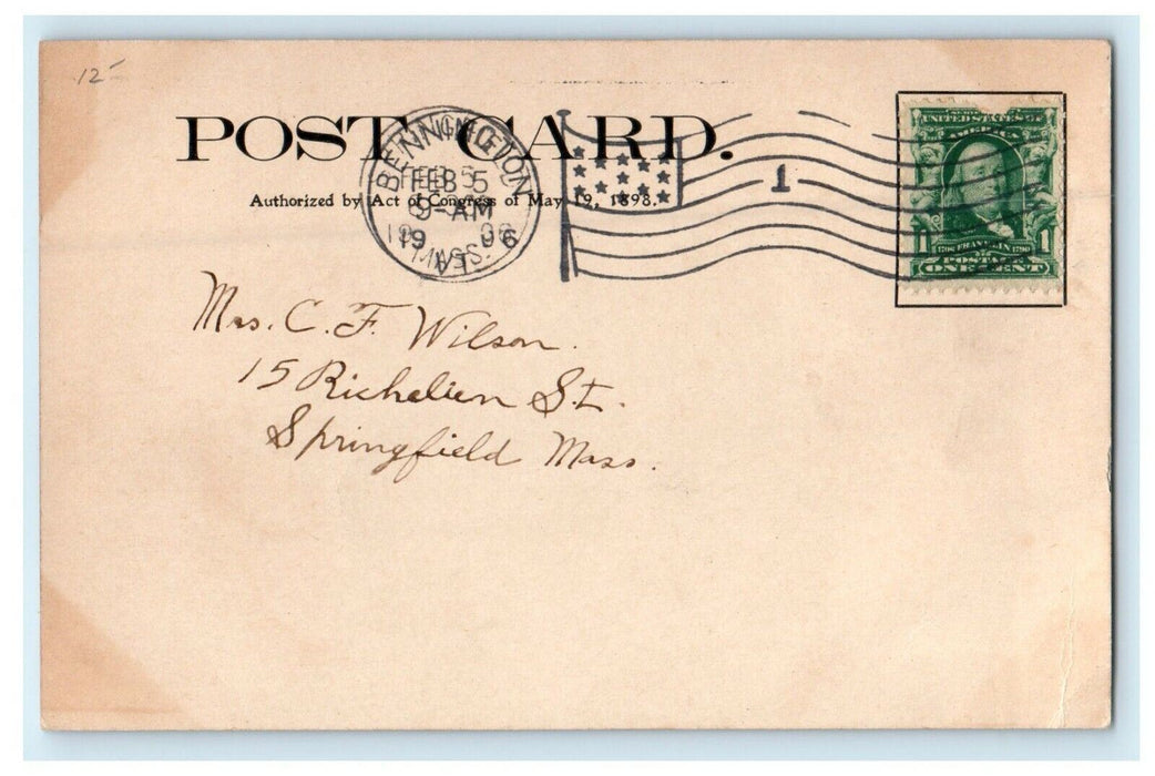 1906 Rutland R.R. Station, Bennington, Vermont VT Posted Antique Postcard