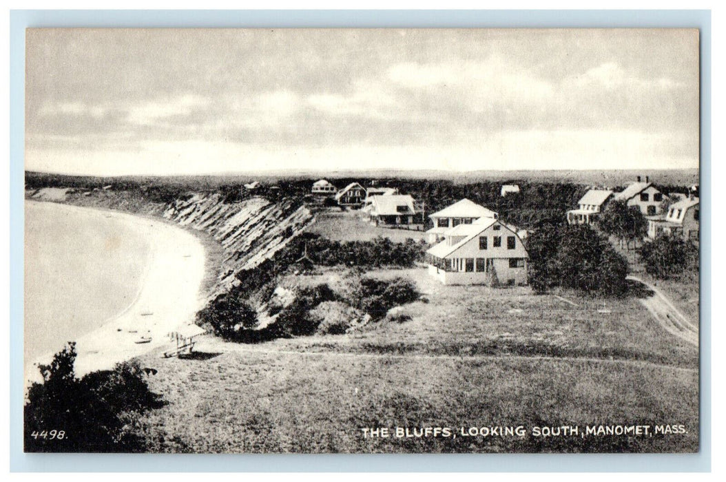 c1910s The Bluffs Looking South Manomet Massachusetts MA Antique Postcard