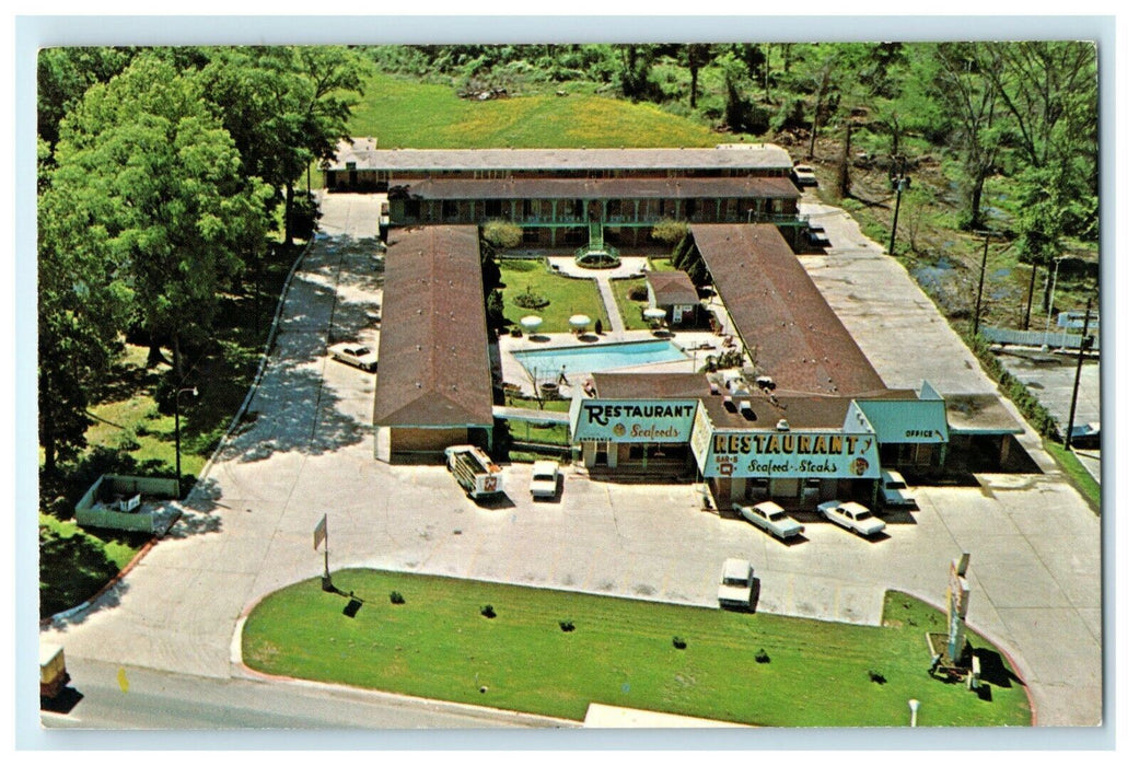 c1950's Motel Metz And Restaurant Deep South Baton Rouge Louisiana LA Postcard