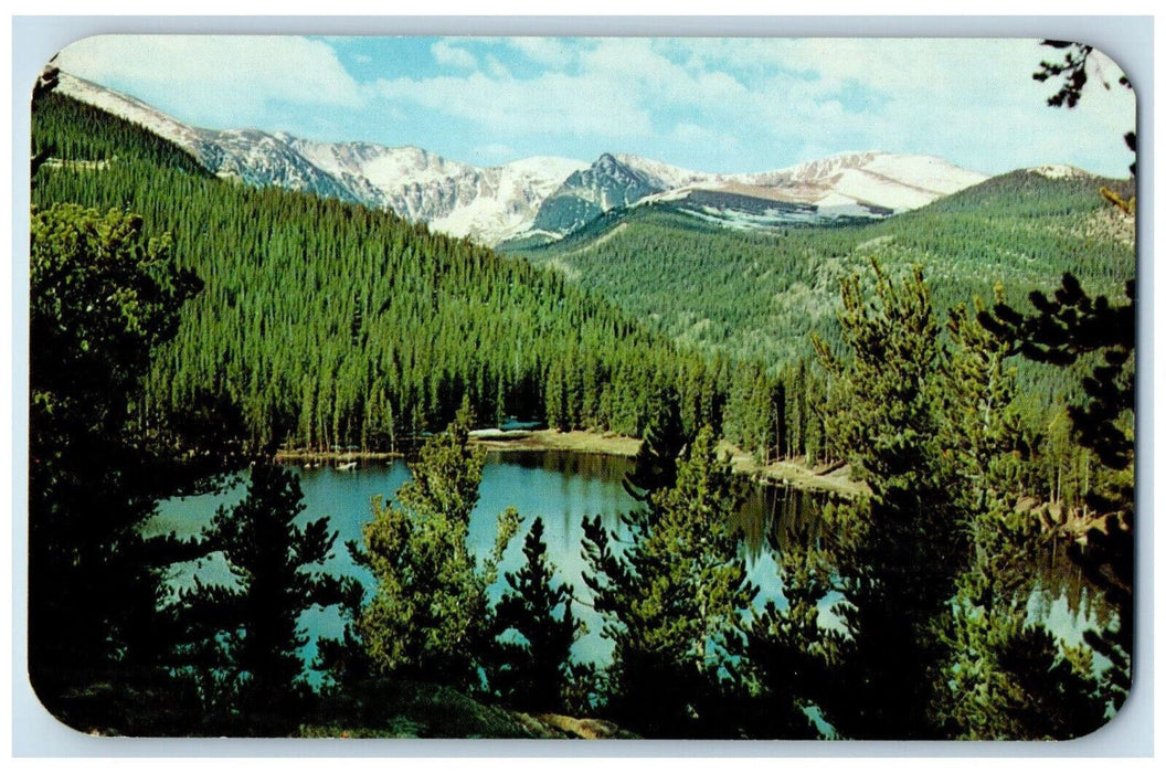 c1950's Echo Lake and Mt. Evans, Denver Mountain Parks Colorado CO Postcard