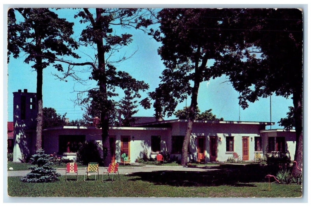 c1950's View Of Rinehart Motel Dyer Indiana IN Unposted Vintage Postcard