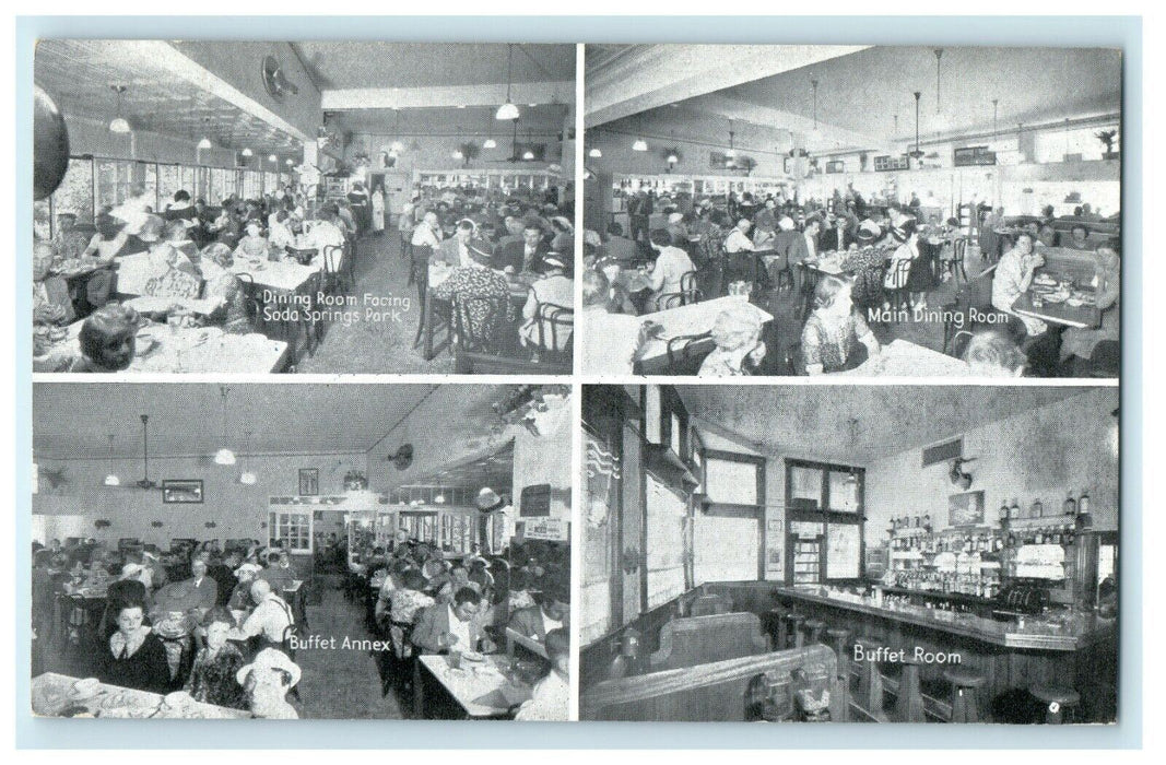 1941 Smith's Restaurant Multiview Pikes Peak Manitou Spring Colorado CO Postcard