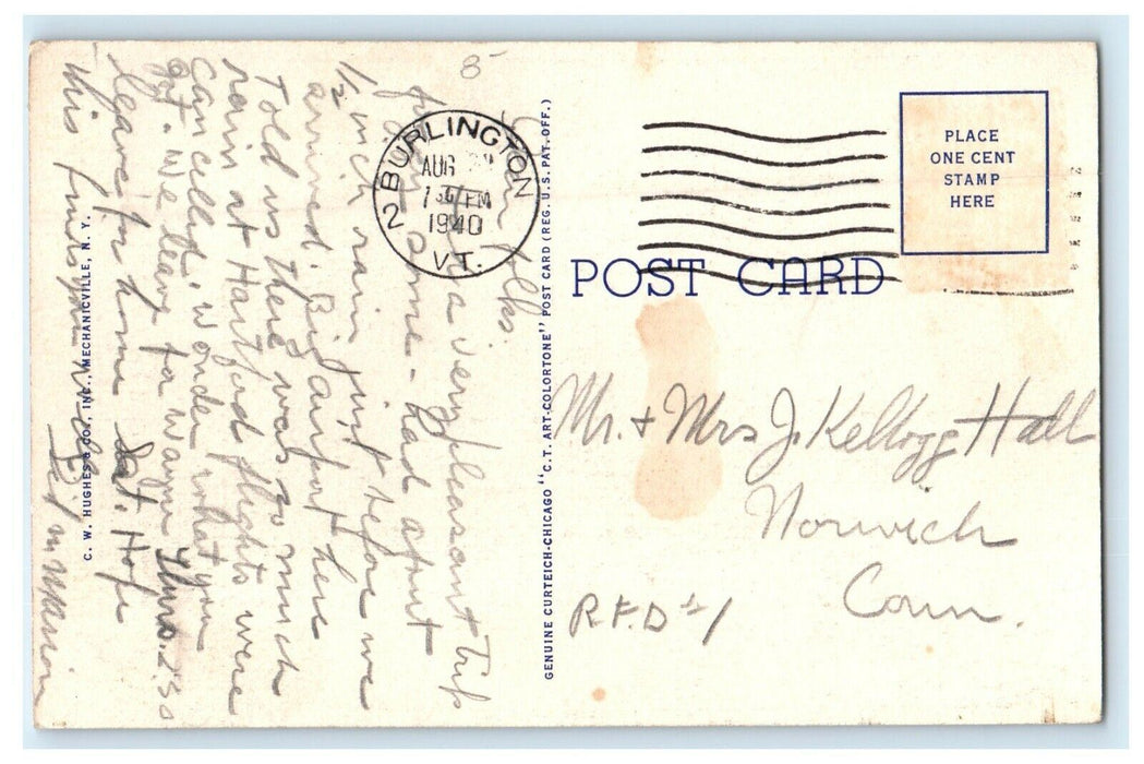 c1940 City of Burlington Passenger Ferries, Burlington, Vermont VT Postcard