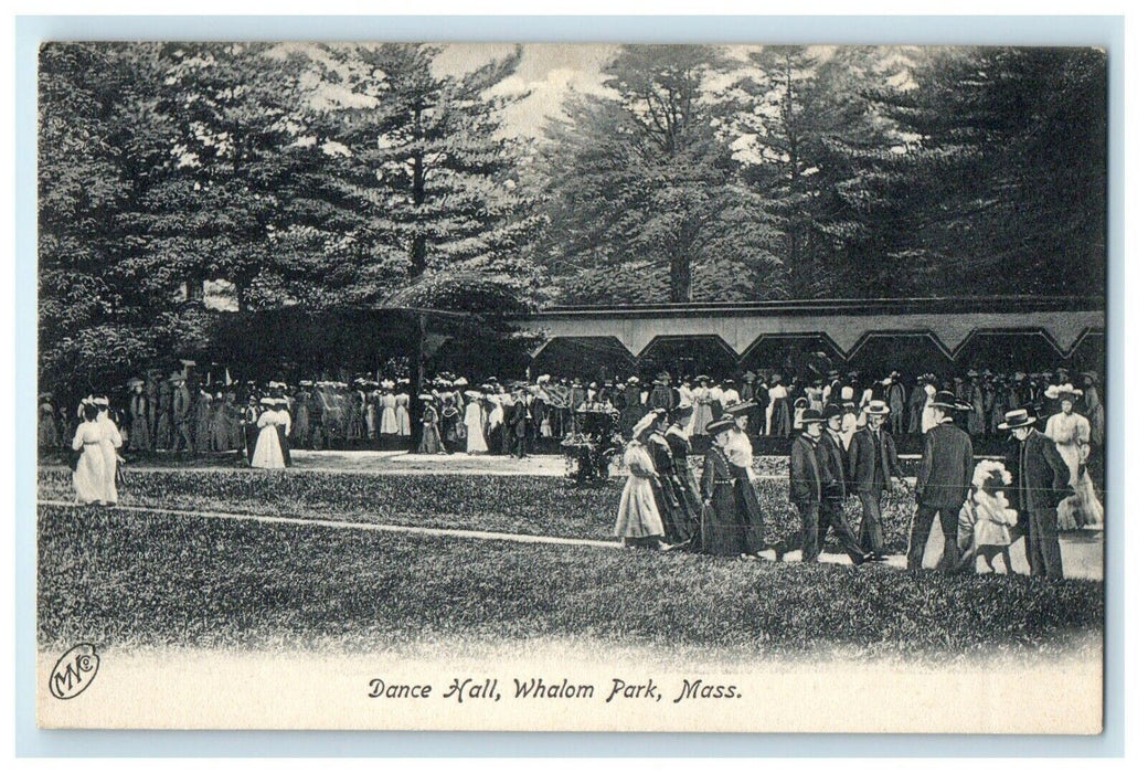 c1905 Dance Hall Whalom Park Massachusetts MA Unposted Antique Postcard