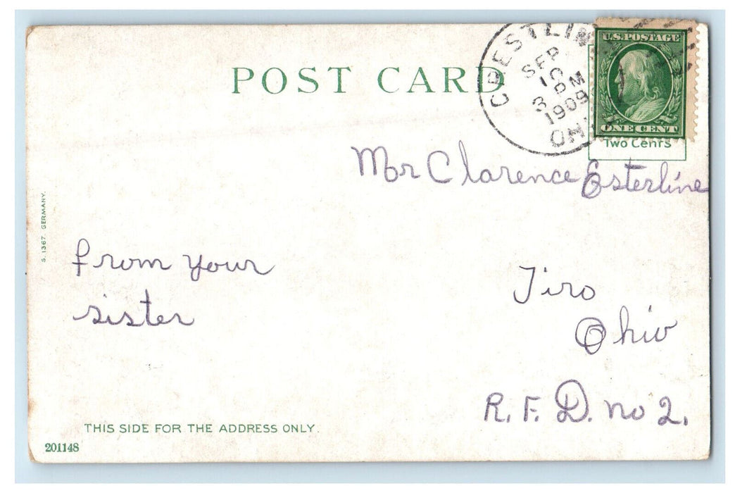 1909 The Library of Columbia University New York NY Crestlin OH Postcard