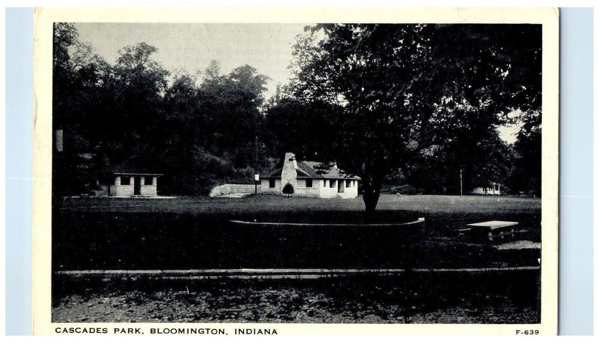 1943 View Of Cascade Park Bloomington Indiana IN Posted Vintage Postcard