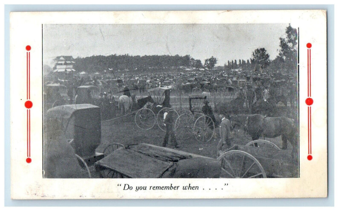 1952 Allegan County Fair Classic Cars Advertising Michigan MI Antique Postcard