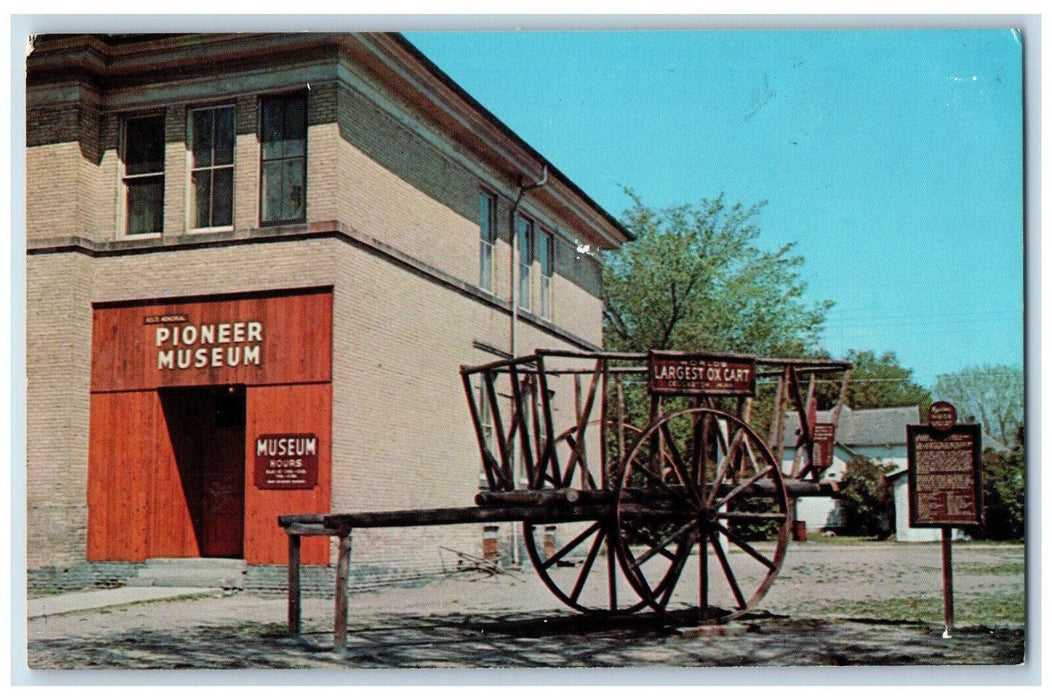 c1960's Red River Cart Replica Pioneer Museum Crookston Minnesota MN Postcard