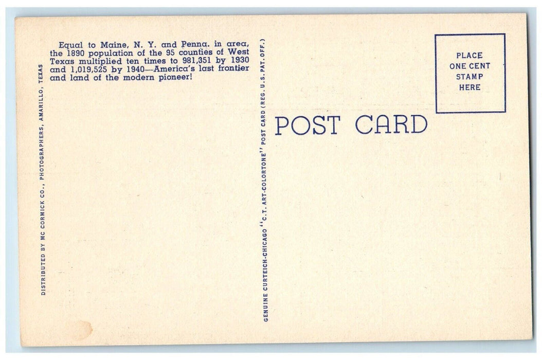 Native Of The West Texas Ranges Wildlife TX, Animals Unposted Vintage Postcard
