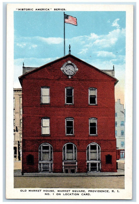 c1920's Old Market House, Market Square Providence Rhode Island RI Postcard