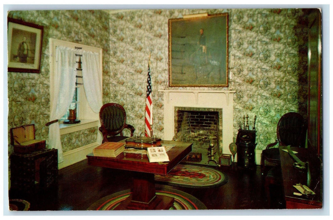 1960 Capitol of Minnesota Territory Library In Sibley House, Mendota MN Postcard