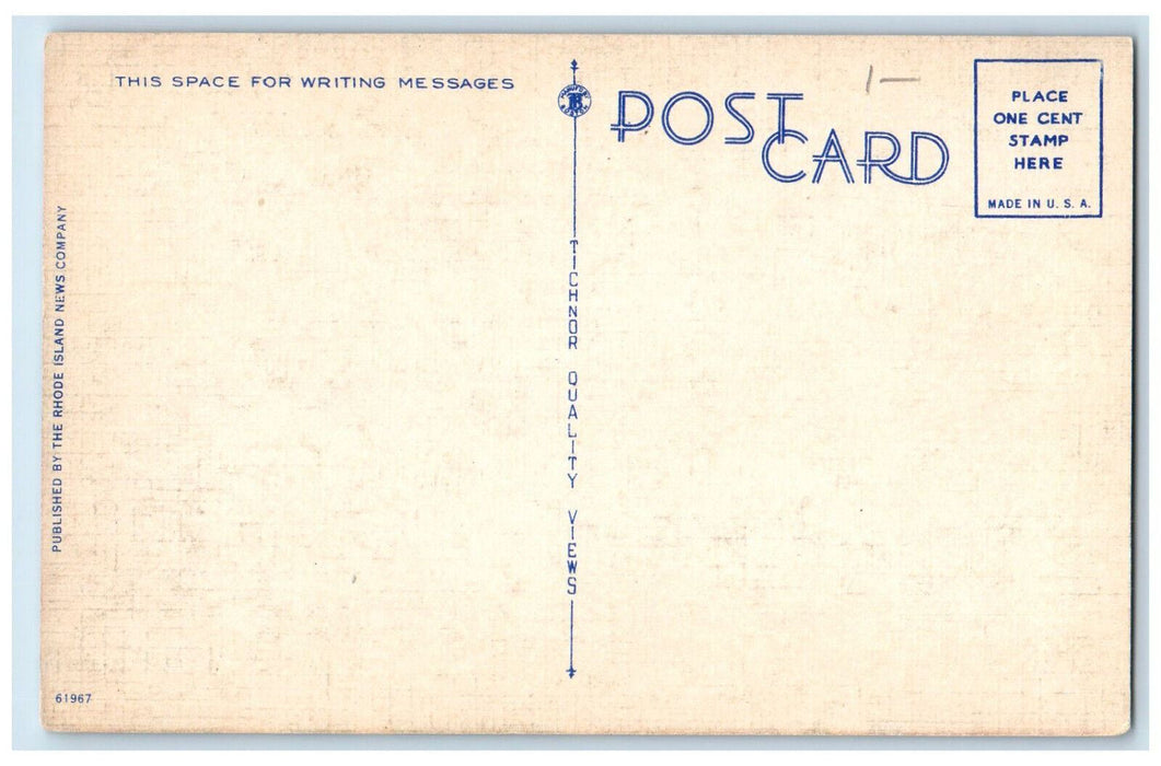 c1940's N.Y. N.H. & H Railroad Station Providence Rhode Island RI Postcard