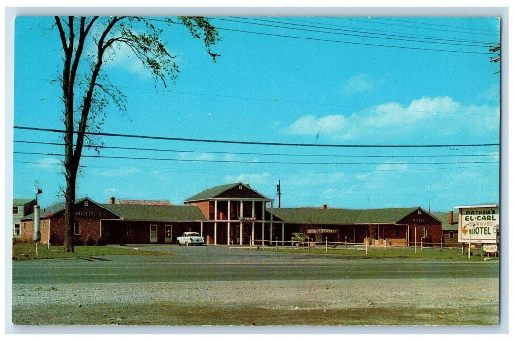 c1960's Mathew's El Carl Motel Niagara Falls Blvd. Buffalo NY Vintage Postcard