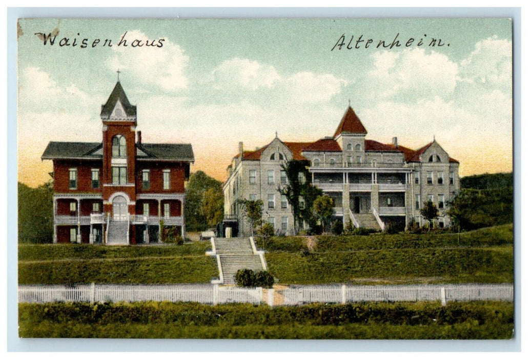 1911 View Of Waisenhaus Altenheim Anchor Illinois IL Posted Antique Postcard