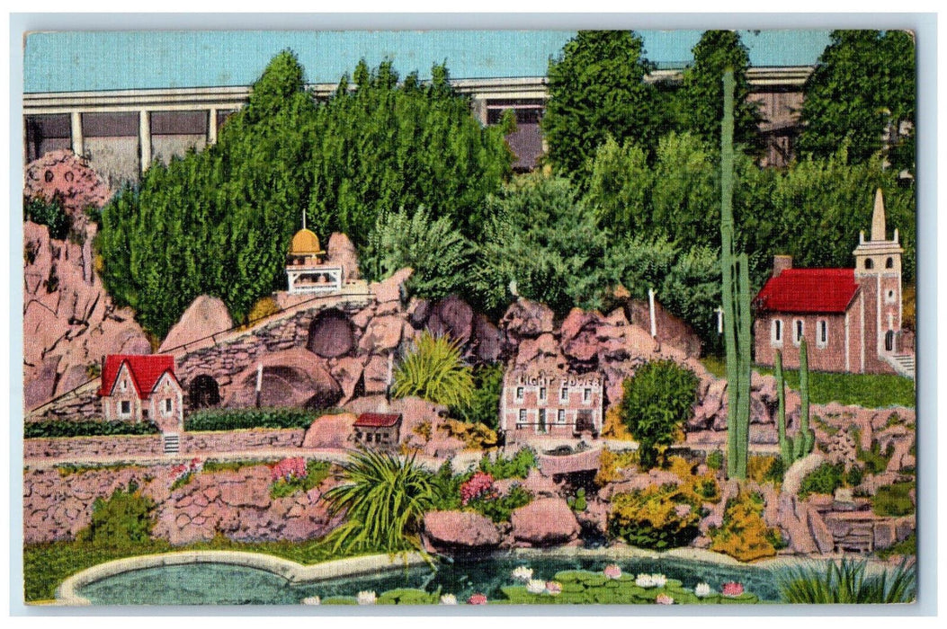 1940 Miniature Village Mc Kennan Park Sioux Falls South Dakota SD Postcard