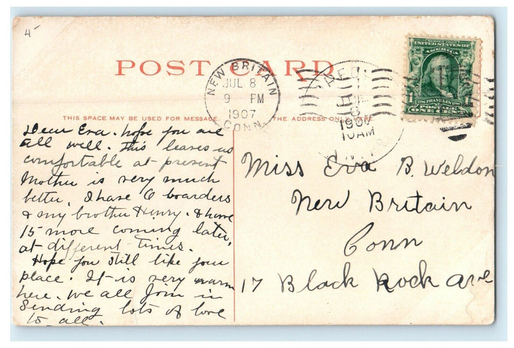 c1907 In Highland Park, Brattleboro, Vermont VT Antique Posted Postcard