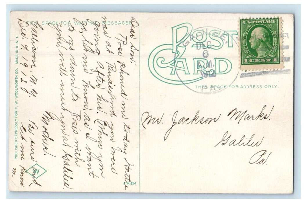 1912 Erie Depot Station Railroad Train Middletown New York NY Antique Postcard