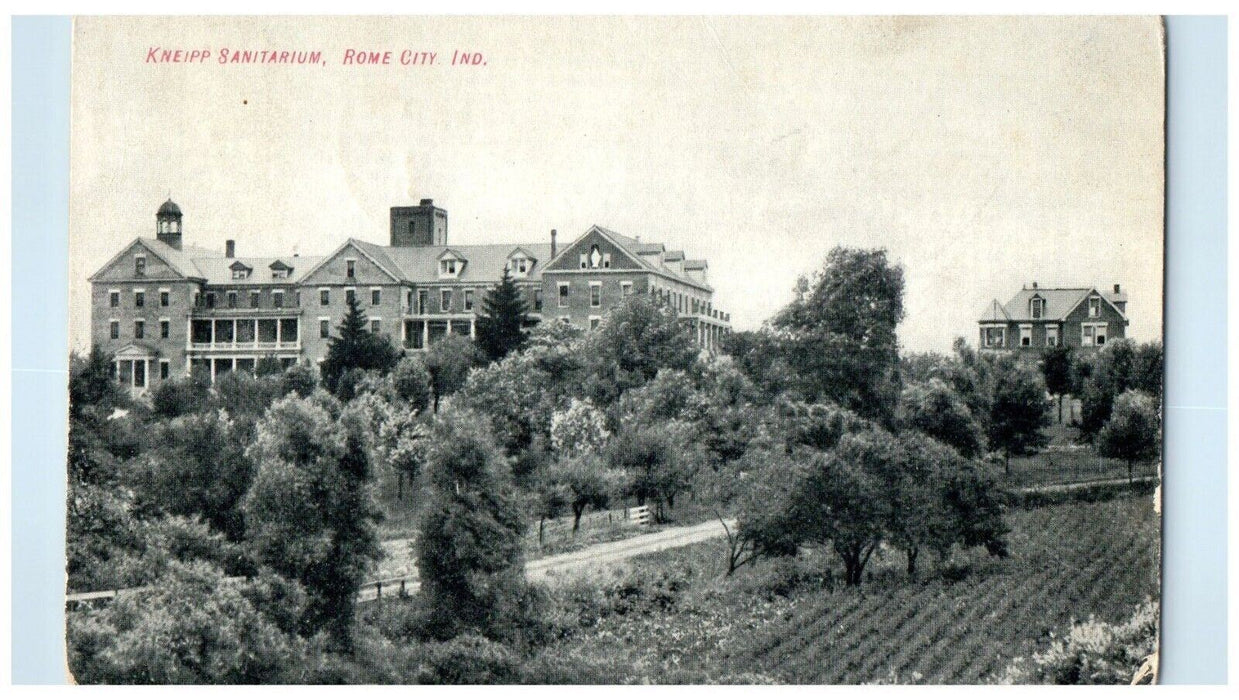1908 Kneipp Sanitarium Building Rome City Indiana IN Posted Antique Postcard