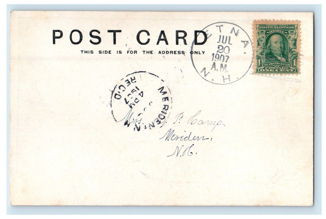 1907 Norwich And Hanover Station Depot Dartmouth College Hanover NH Postcard
