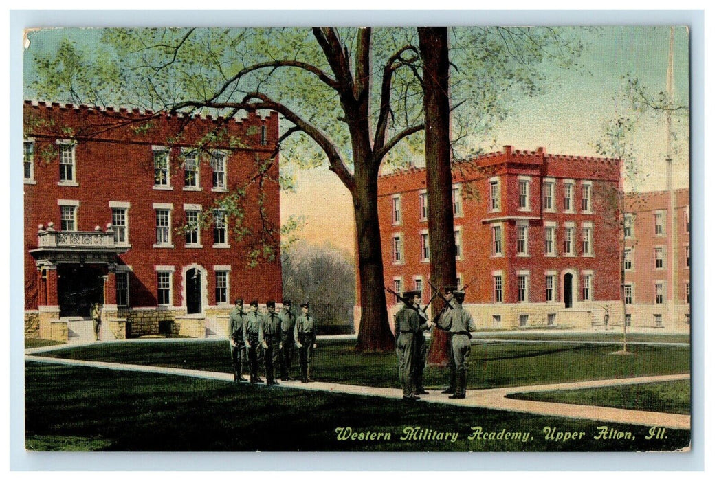 1912 Western Military Academy Upper Alton Illinois IL Posted Antique Postcard