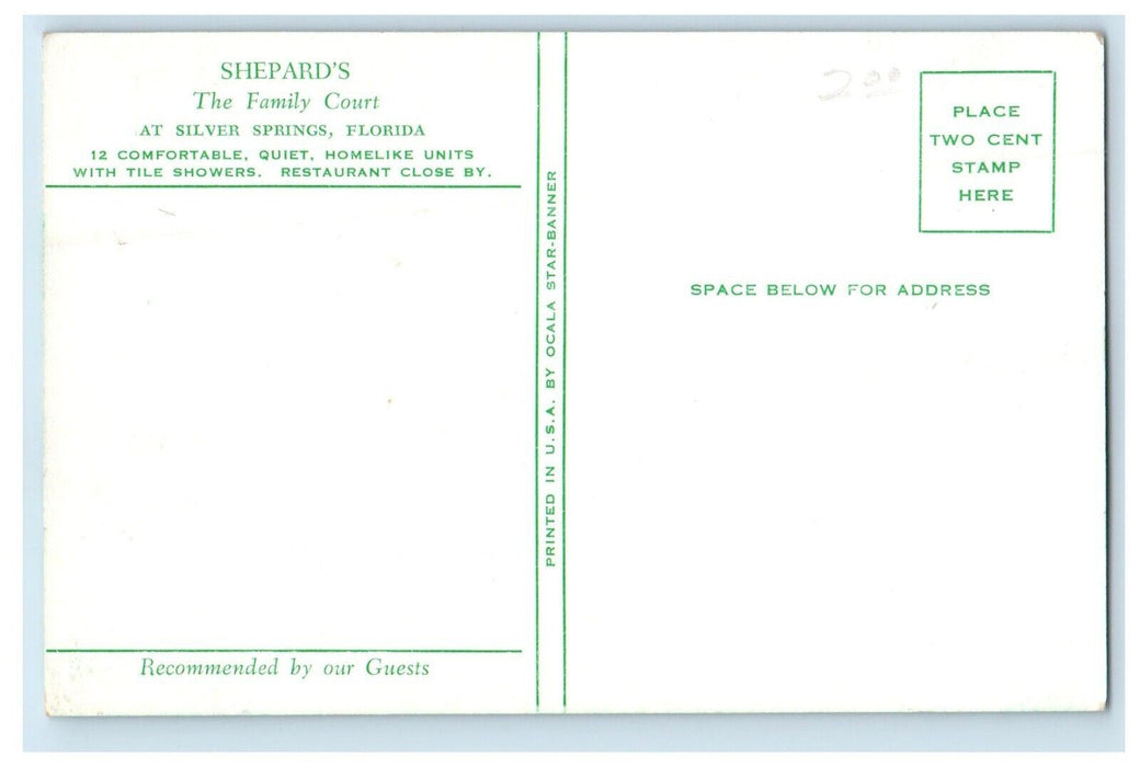 Shepard's The Family Court At Silver Spring Florida FL Unposted Postcard