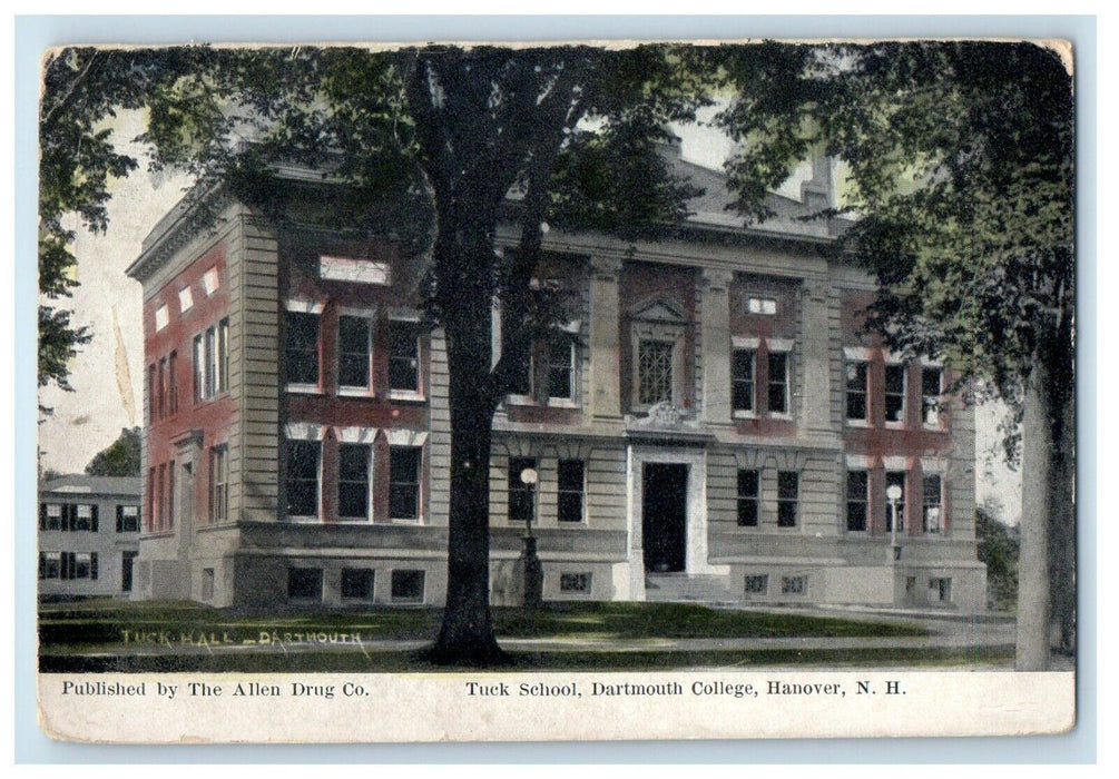 1914 Tuck School Dartmouth College Hanover New Hampshire NH Antique Postcard