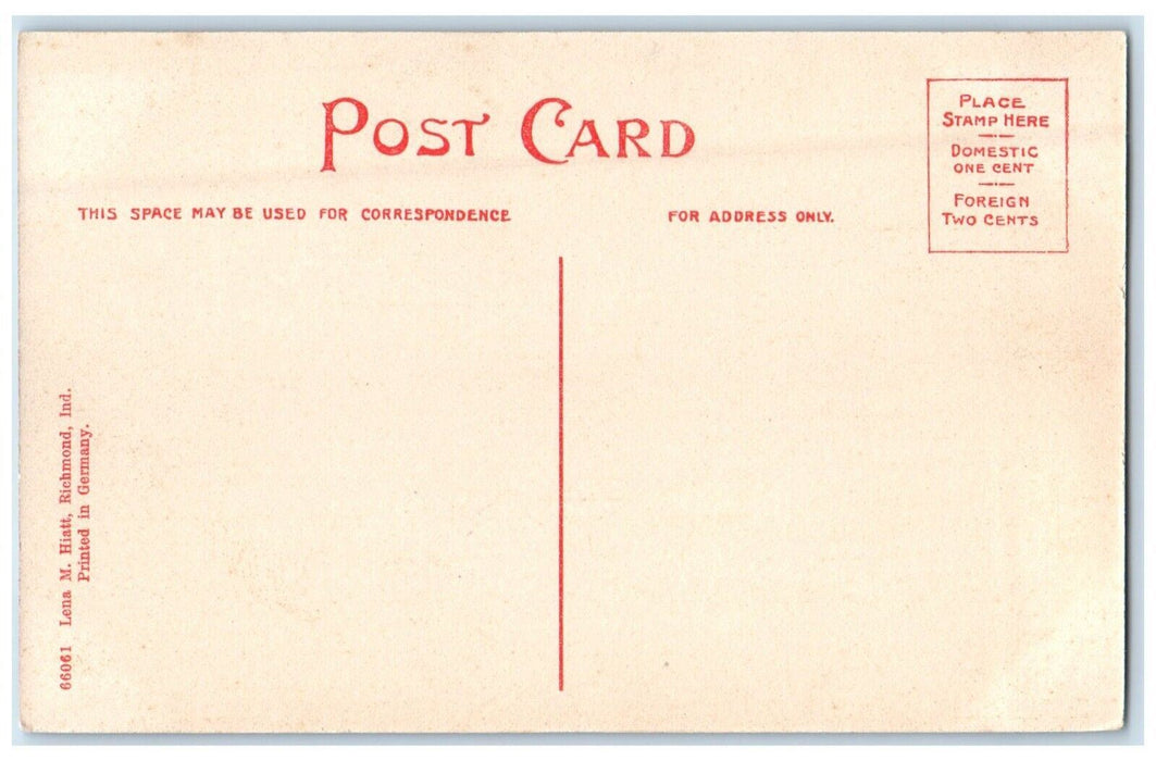 First Seat Of Methodism In Richmond Indiana IN Rotograph Antique Postcard