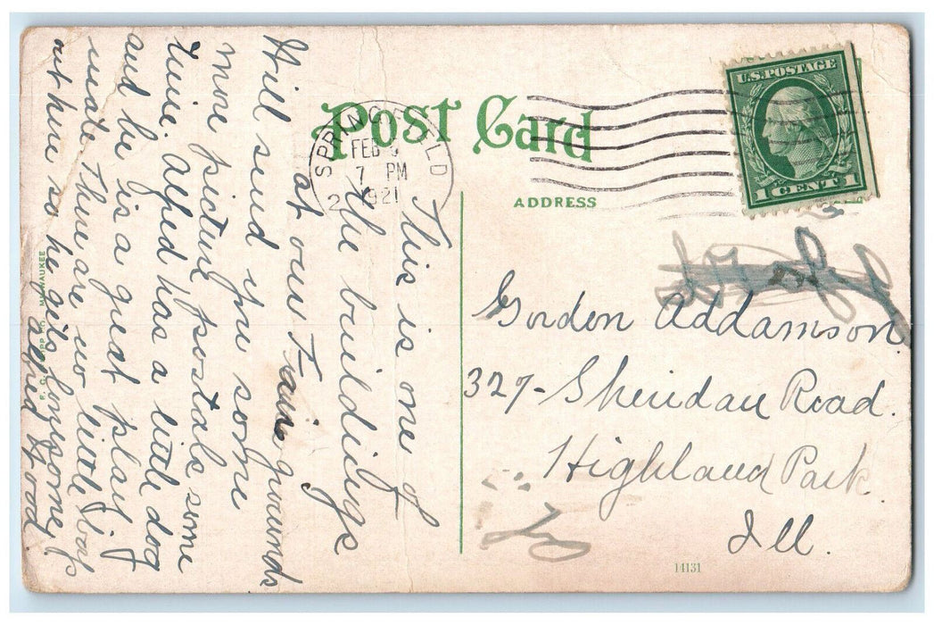 1921 Dome Building Illinois State Fair Grounds Springfield IL Postcard