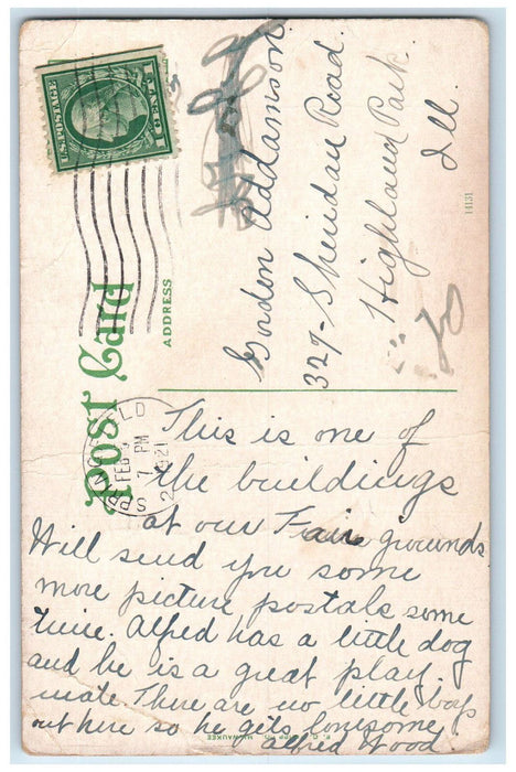 1921 Dome Building Illinois State Fair Grounds Springfield IL Postcard