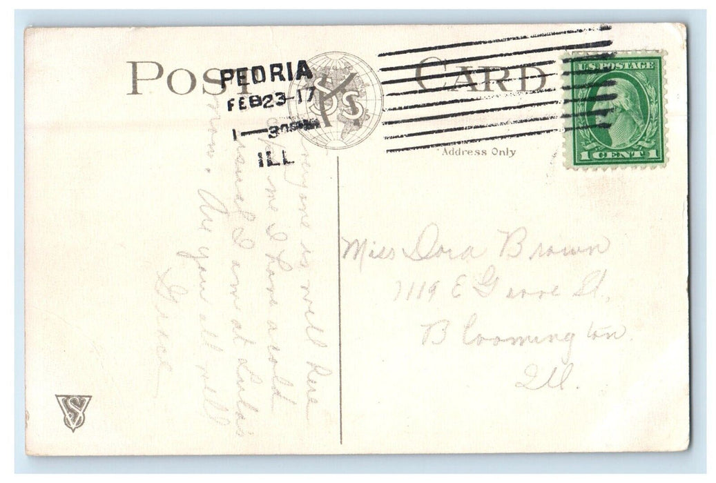 1917 The New Levy Park Steamer Ship Peoria Illinois IL Posted Antique Postcard