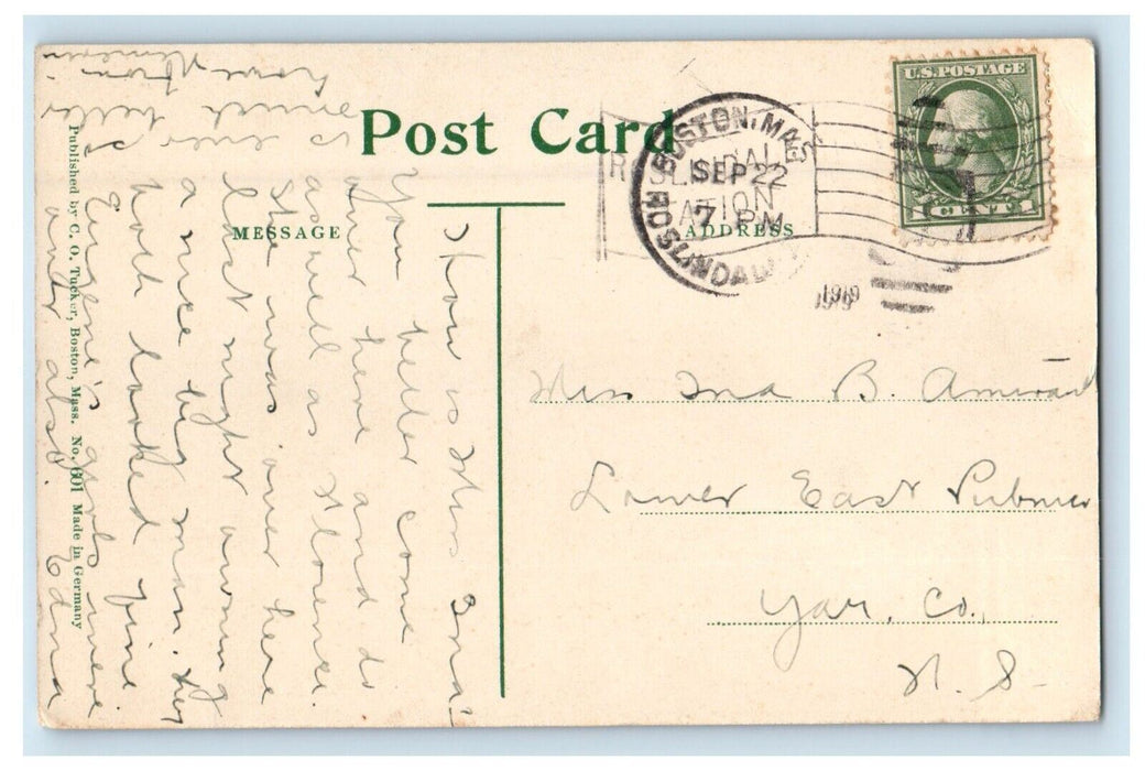 c1910's N.Y.H. & H. Station Depot Roslindale Boston Massachusetts MA Postcard