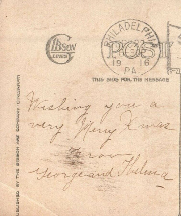 1916 A Merry X-Mas May You Find Your Stocking Full On Christmas Morn Postcard