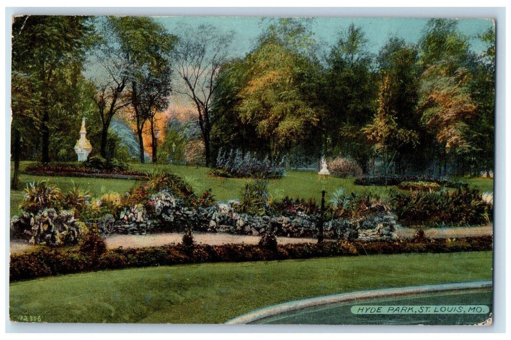 1916 View Of Hyde Park St. Louis Missouri MO Posted Antique Postcard